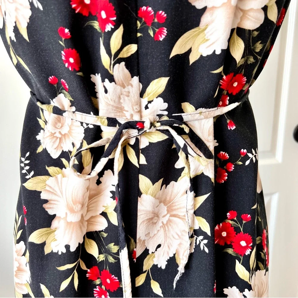 Vintage R&K ORIGINALS Petite Sleeveless Floral Belted Midi Dress—SZ. 10P - Picture 11 of 14